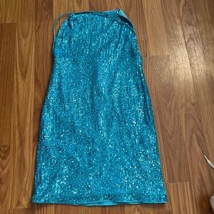 hoco dress the straps are tied bc they are too big on me